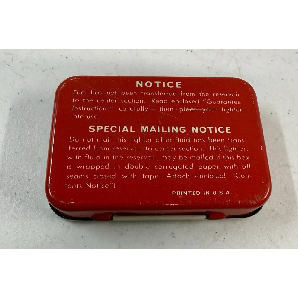 Vintage SCRIPTO VU-Lighter Bowling 1960s Blue With Tin Case Untested